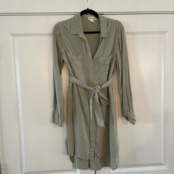Anthropologie Dresses & Skirts - Anthropologie Green Cargo Dress Size Medium